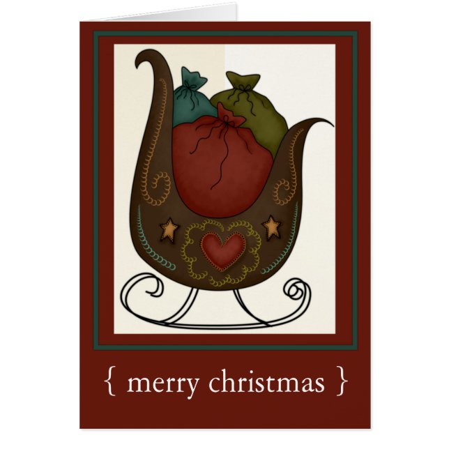 Weihnachts-Weihnachtskarte zum Glück (Vorne)