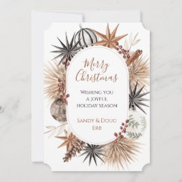 Weihnachts-Weihnachtskarten aus Foliage Feiertagskarte