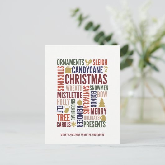 Weihnachts-Weihnachtskarten Feiertagspostkarte (Stehend Vorderseite)