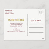 Weihnachts-Weihnachtskarten Feiertagspostkarte (Rückseite)