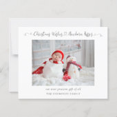 Weihnachts-Weihnachtskarten für Neugeborene Fotos (Vorderseite)
