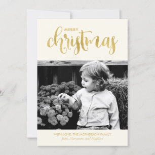 Weihnachts-Weihnachtskarten Gold und Winter Feiertagskarte