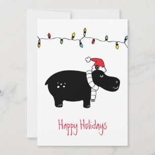 Weihnachts-Weihnachtskarten Hippo