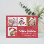 Weihnachts-Weihnachtskarten rot und weiß Einladung (Stehend Vorderseite)