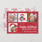 Weihnachts-Weihnachtskarten rot und weiß Einladung (Vorne/Hinten)