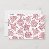 Weihnachts-Weihnachtskarten rot und weiß Einladung (Rückseite)