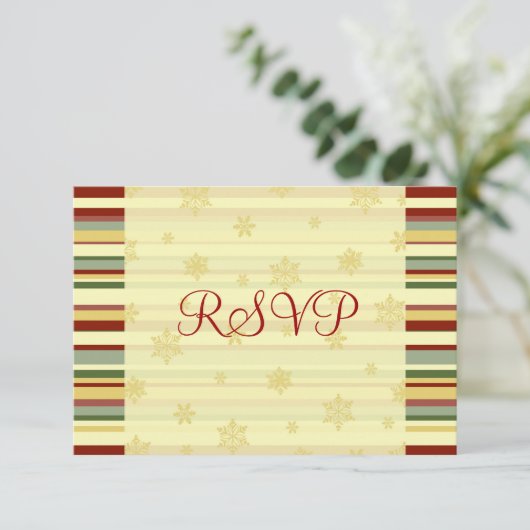 Weihnachts-Weihnachtskarten RSVP Karte (Stehend Vorderseite)