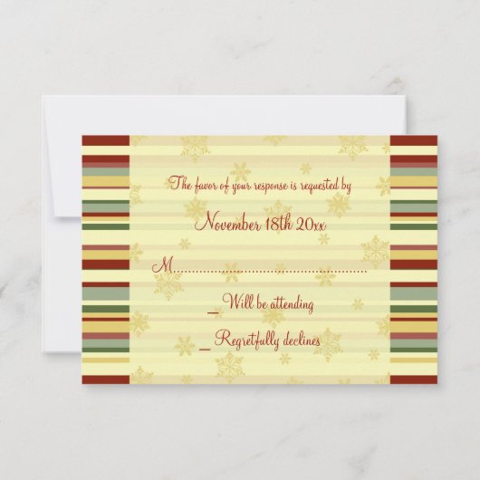 Weihnachts-Weihnachtskarten RSVP Karte (Rückseite)