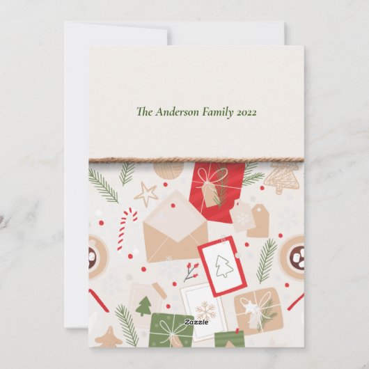 Weihnachts-Weihnachtskarten Weihnachtskarten Feiertagskarte (Rückseite)