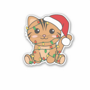Weihnachts-Weihnachtskatzen Aufkleber