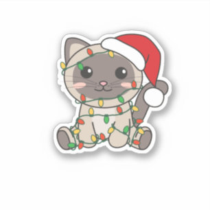 Weihnachts-Weihnachtskatzen Aufkleber
