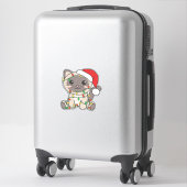 Weihnachts-Weihnachtskatzen Aufkleber (Koffer)
