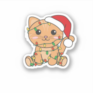 Weihnachts-Weihnachtskatzen Aufkleber
