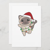 Weihnachts-Weihnachtskatzen Feiertagskarte (Vorne/Hinten)