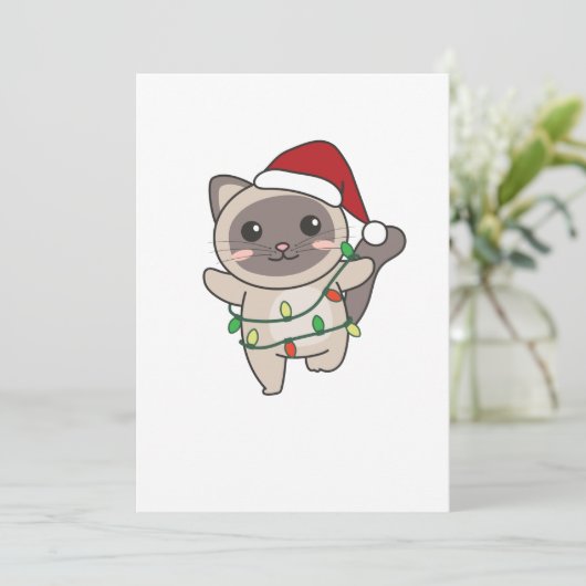 Weihnachts-Weihnachtskatzen Feiertagskarte (Stehend Vorderseite)