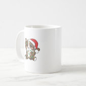 Weihnachts-Weihnachtskatzen Kaffeetasse (Vorderseite Links)