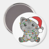 Weihnachts-Weihnachtskatzen Magnet (Vorderseite/Rückseite)