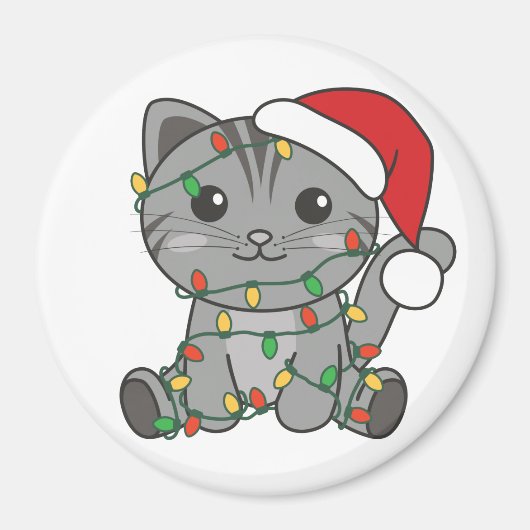 Weihnachts-Weihnachtskatzen Magnet (Vorne)