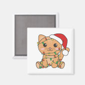 Weihnachts-Weihnachtskatzen Magnet (Vorderseite/Rückseite)