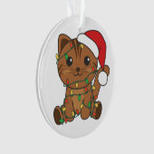 Weihnachts-Weihnachtskatzen Ornament (Vorderseite)