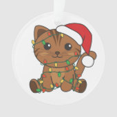 Weihnachts-Weihnachtskatzen Ornament (Vorderseite)