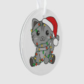Weihnachts-Weihnachtskatzen Ornament (Vorderseite)