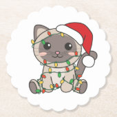 Weihnachts-Weihnachtskatzen Untersetzer (Vorderseite)