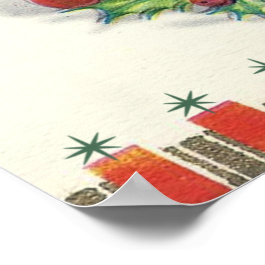 Weihnachts-Weihnachtskatzenposter Poster (Ecke)