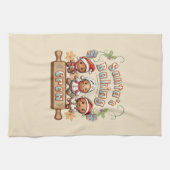 Weihnachts-Weihnachtskekse in der Crew Geschirrtuch (Horizontal)