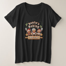Weihnachts-Weihnachtskekse in der Crew Große Größe T-Shirt
