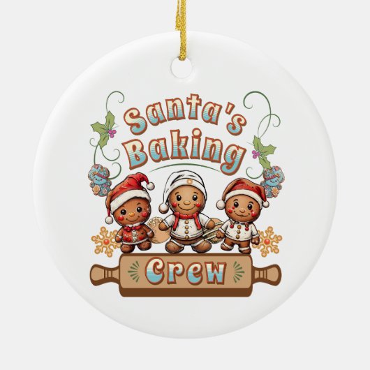 Weihnachts-Weihnachtskekse in der Crew Keramik Ornament (Hinten)