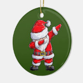 Weihnachts-Weihnachtskids-Mädchen-Labor Keramik Ornament (Links)