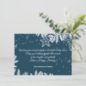 Weihnachts-Weihnachtskiefern in Weiß Feiertagskarte (Stehend Vorderseite)