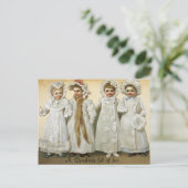 Weihnachts-Weihnachtskinder Postkarte (Stehend Vorderseite)