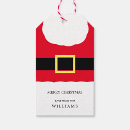 Weihnachts Weihnachtskittel rote Gift Tags Geschenkanhänger