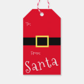Weihnachts Weihnachtskittel rote Gift Tags Geschenkanhänger (Rückseite)