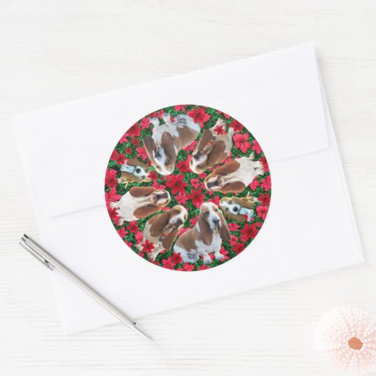 Weihnachts-Weihnachtsklassekleber Runder Aufkleber (Umschlag)