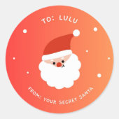 Weihnachts-Weihnachtsklaus Classic Round Sticker (Vorderseite)