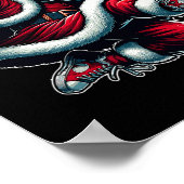 Weihnachts Weihnachtsklaus Dunking A Basketball Bo Poster (Ecke)