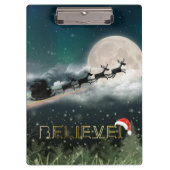 Weihnachts-Weihnachtskletterwand Klemmbrett (Vorderseite)