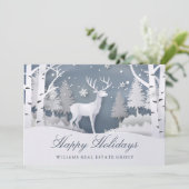 Weihnachts-Weihnachtskomposition Unternehmensgrüße Feiertagskarte (Stehend Vorderseite)