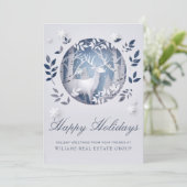 Weihnachts-Weihnachtskomposition Unternehmensgrüße Feiertagskarte (Stehend Vorderseite)