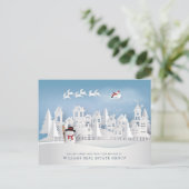 Weihnachts-Weihnachtskomposition Unternehmensgrüße Postkarte (Stehend Vorderseite)