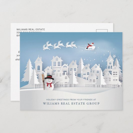 Weihnachts-Weihnachtskomposition Unternehmensgrüße Postkarte (Vorne/Hinten)