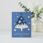 Weihnachts-Weihnachtskomposition Unternehmensgrüße Postkarte (Stehend Vorderseite)