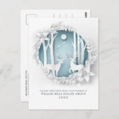 Weihnachts-Weihnachtskomposition Unternehmensgrüße Postkarte (Vorne/Hinten)