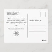 Weihnachts-Weihnachtskomposition Unternehmensgrüße Postkarte (Rückseite)