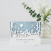Weihnachts-Weihnachtskomposition Unternehmensgrüße Postkarte (Stehend Vorderseite)