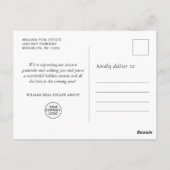 Weihnachts-Weihnachtskomposition Unternehmensgrüße Postkarte (Rückseite)