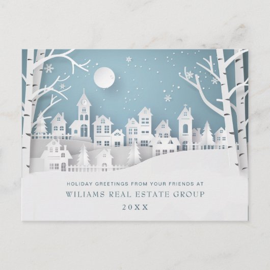 Weihnachts-Weihnachtskomposition Unternehmensgrüße Postkarte (Vorderseite)